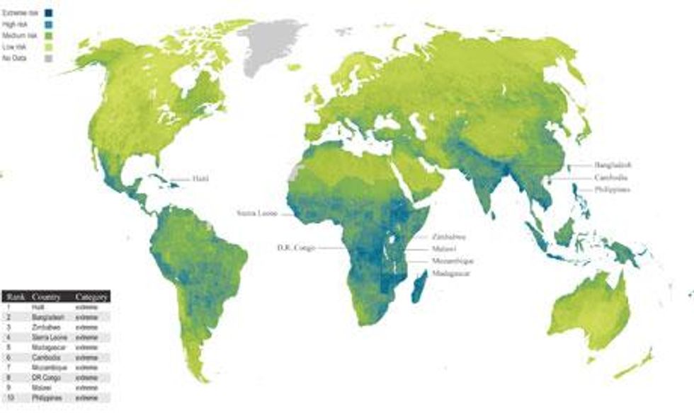 Climate change vulnerability index 2012