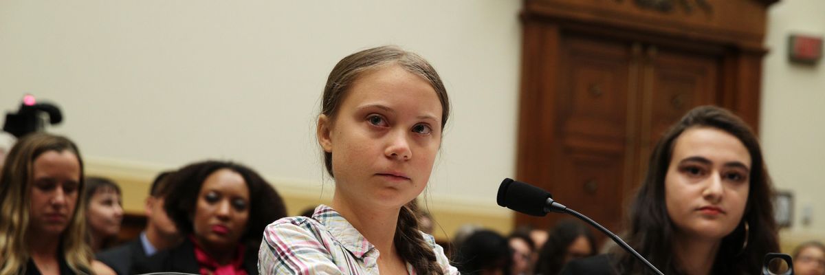 Greta Tells Congress to #UniteBehindtheScience