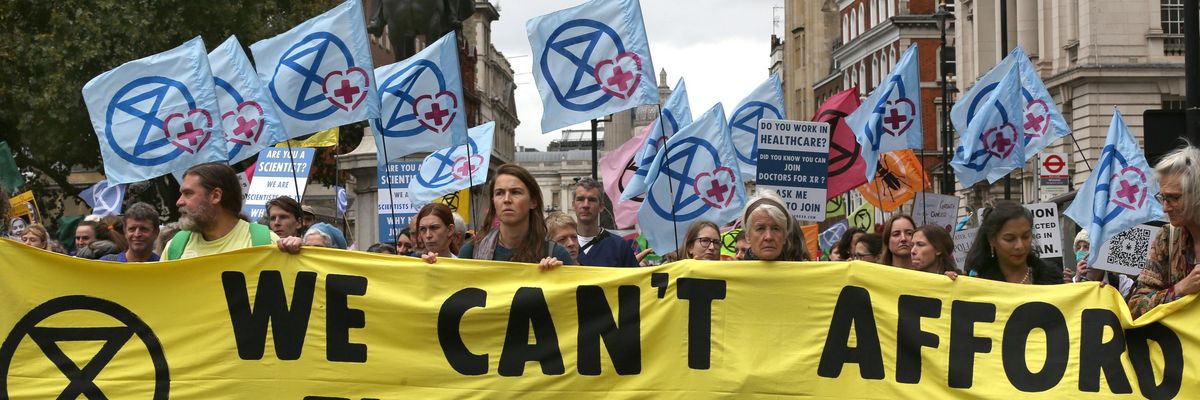 Climate demonstrators march in London