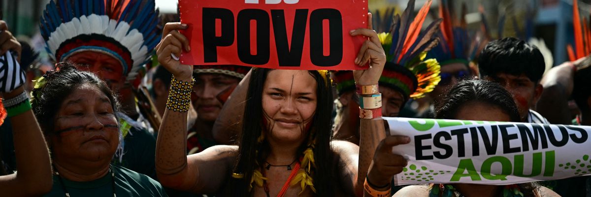 Climate protest in Belem, Brazil