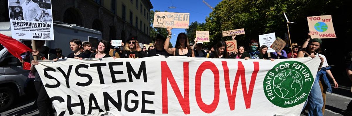 climate protesters in Munich