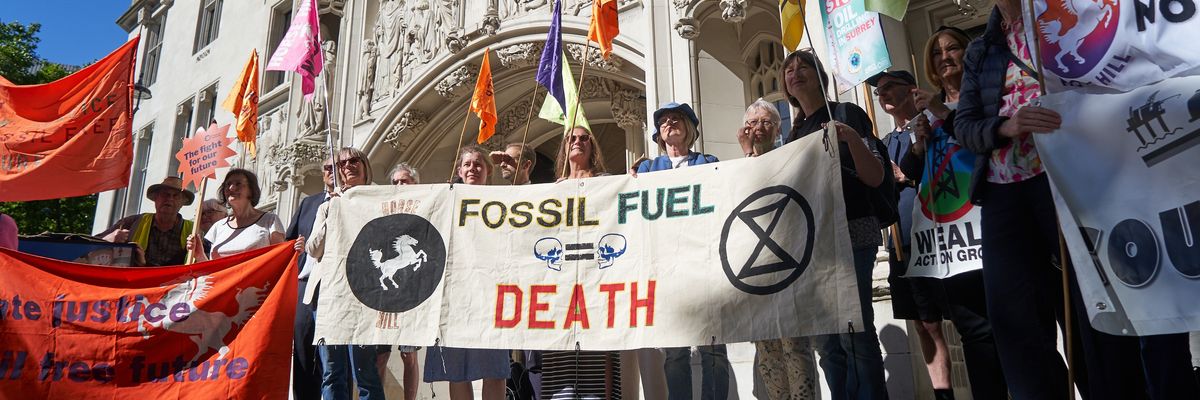 Climate rally at United Kingdom Supreme Court