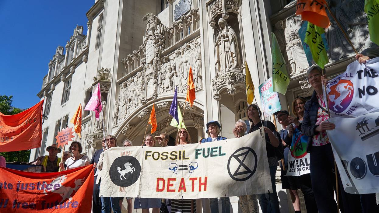 Climate rally at United Kingdom Supreme Court