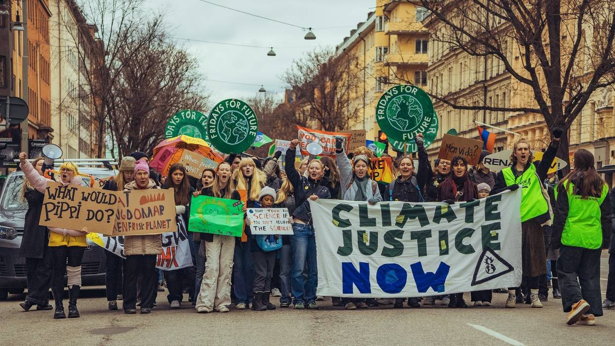 Climate strikers in Stockholm.