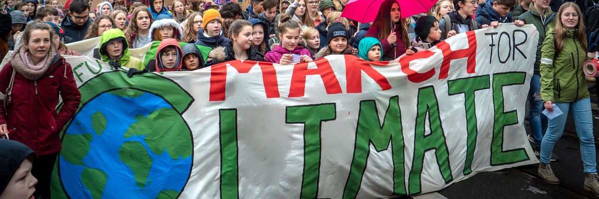 Climate strikers march in 2019