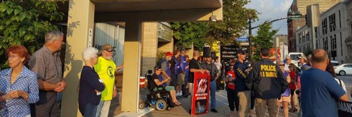 With Kentucky's Last Clinic 'Under Siege,' Anti-Choice Activists Display Abortion on Jumbotron