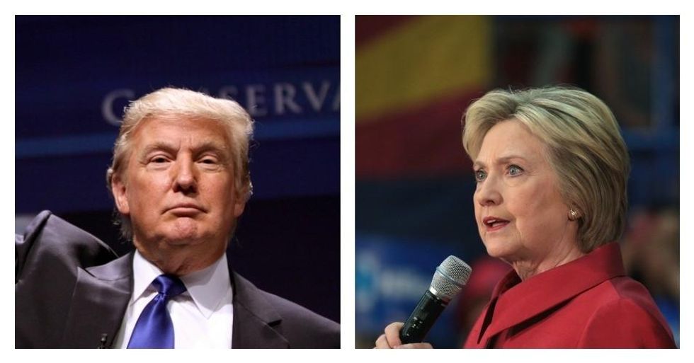 Clinton now leads Trump nationally 48 to 45 percent. (Composite: Gage Skidmore/Gage Skidmore/flickr/cc)