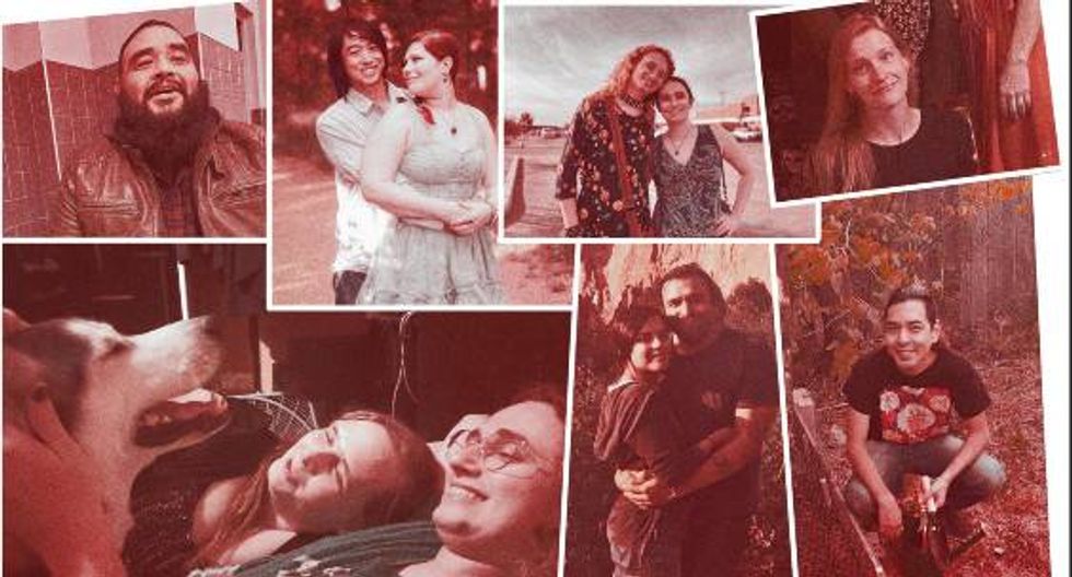 ClockwDefendants clockwise from top left: Estrada-Sanchez; Song and Gibson; Hill and Koza; Batten; Sanchez; Elizabeth and Ines Soto; Morris and Hill
