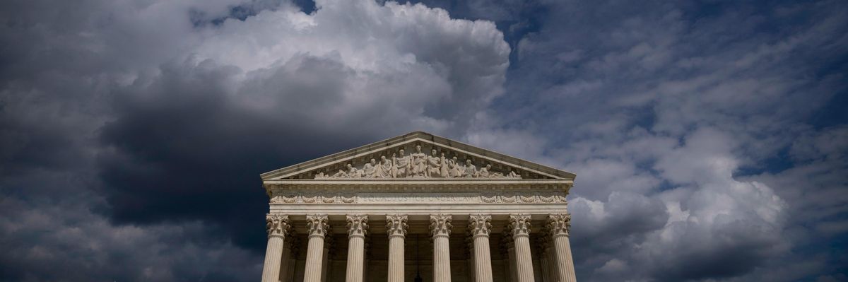 Clouds are seen above The U.S. Supreme Court