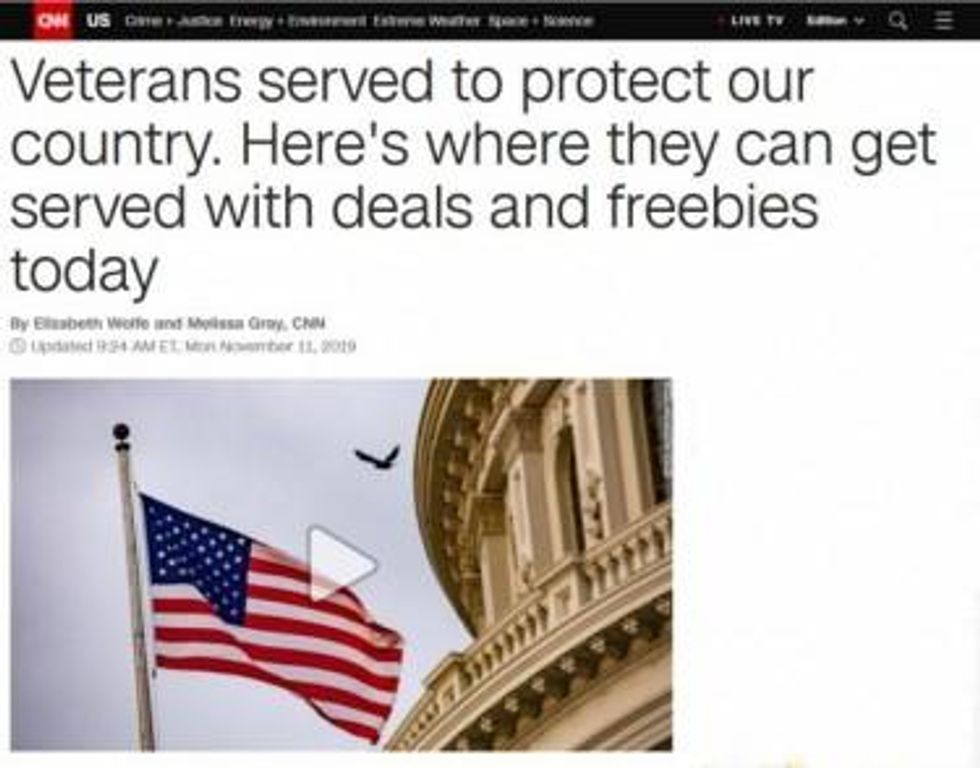 CNN (11/11/19) offered vets a guide to