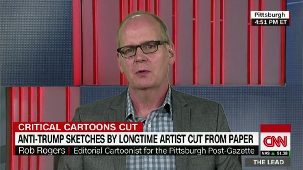 CNN: Anti-Trump Sketches by Longtime Artist Cut From Paper