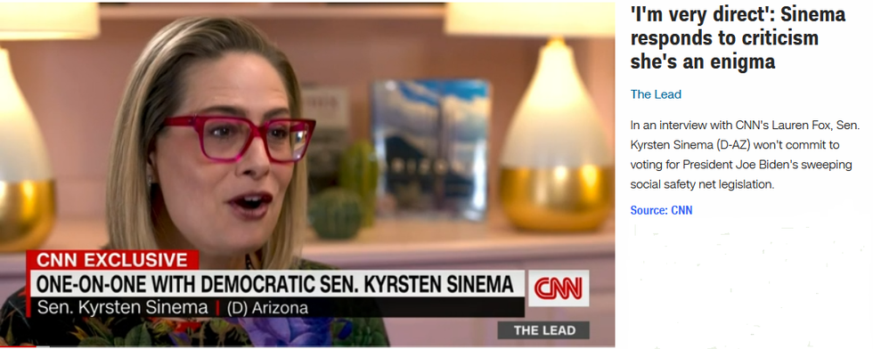 CNN: 'I'm very direct': Sinema responds to criticism she's an enigma
