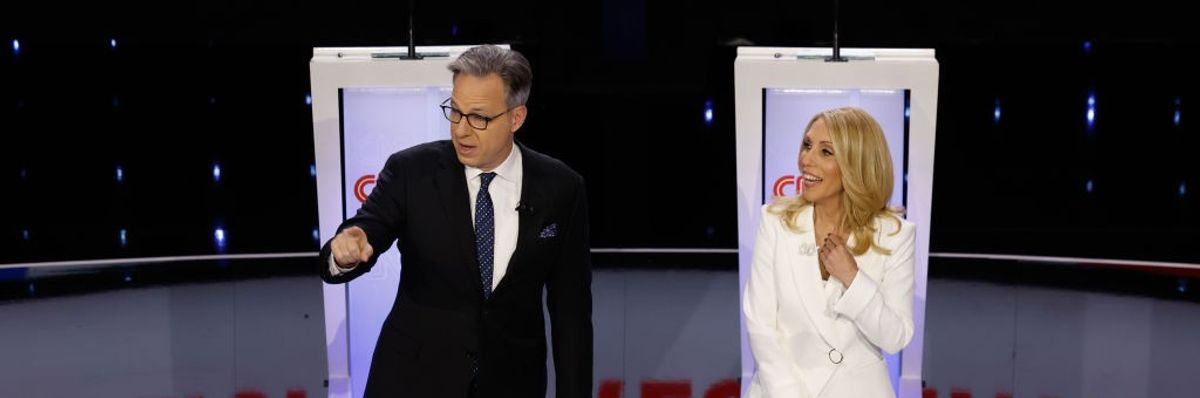 CNN's Jake Tapper and Dana Bash appear on stage together