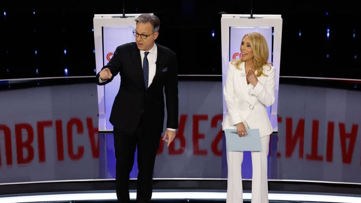 CNN's Jake Tapper and Dana Bash appear on stage together