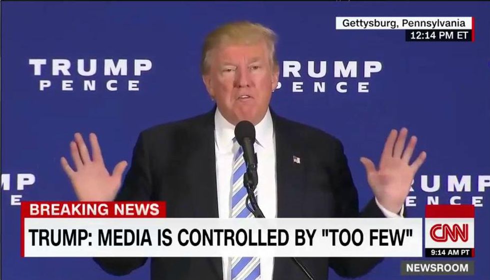 CNN: Trump: Media Is Controlled by 'Too Few'