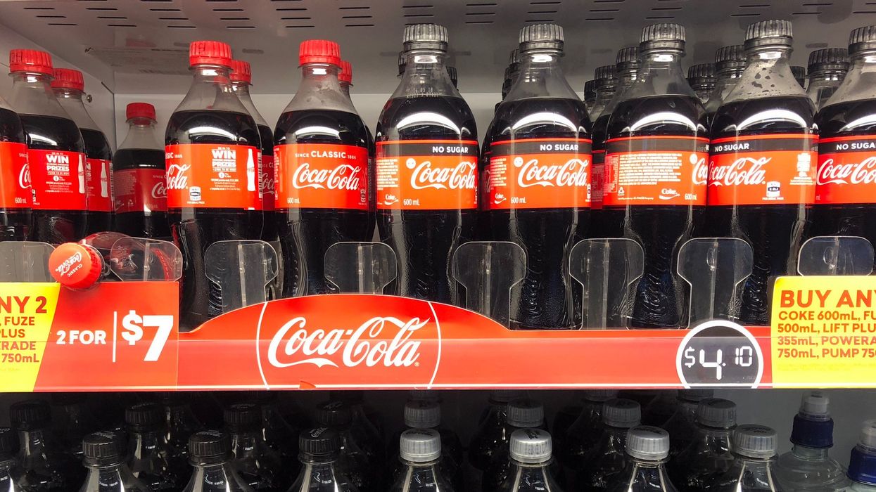 Coca-Cola bottles on sale