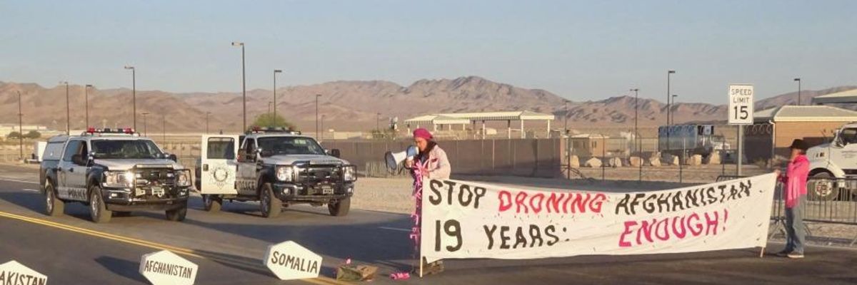 Peace Groups Blockade Creech Air Force Base to Protest 'Illegal and Inhumane Remote Killing' by US Drones