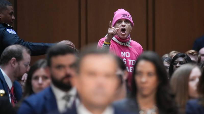 CODEPINK member interrupts hearing.