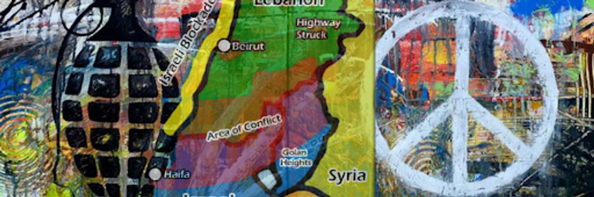 Collage for Middle East peace.