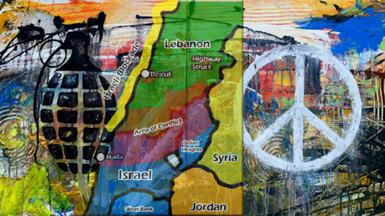 Collage for Middle East peace.