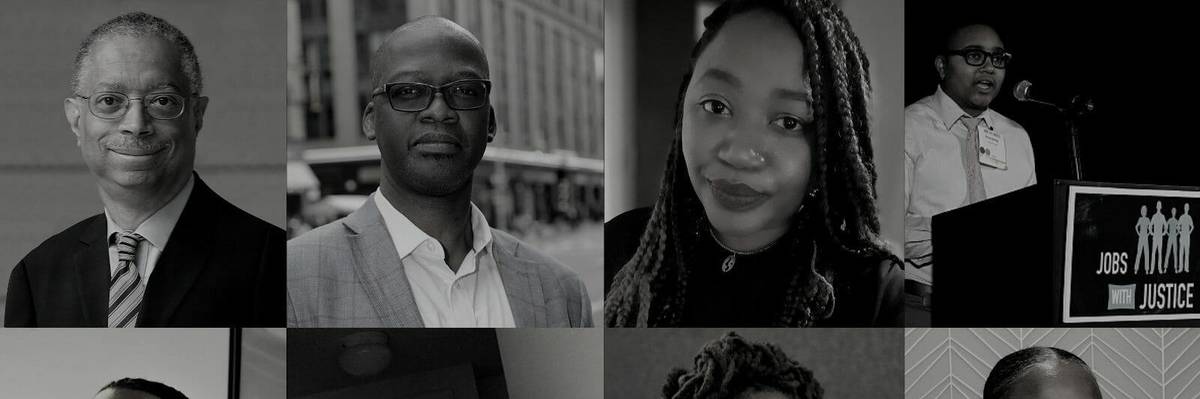 Collage of black labor leaders