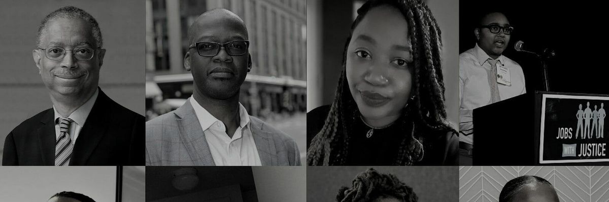 Collage of black labor leaders