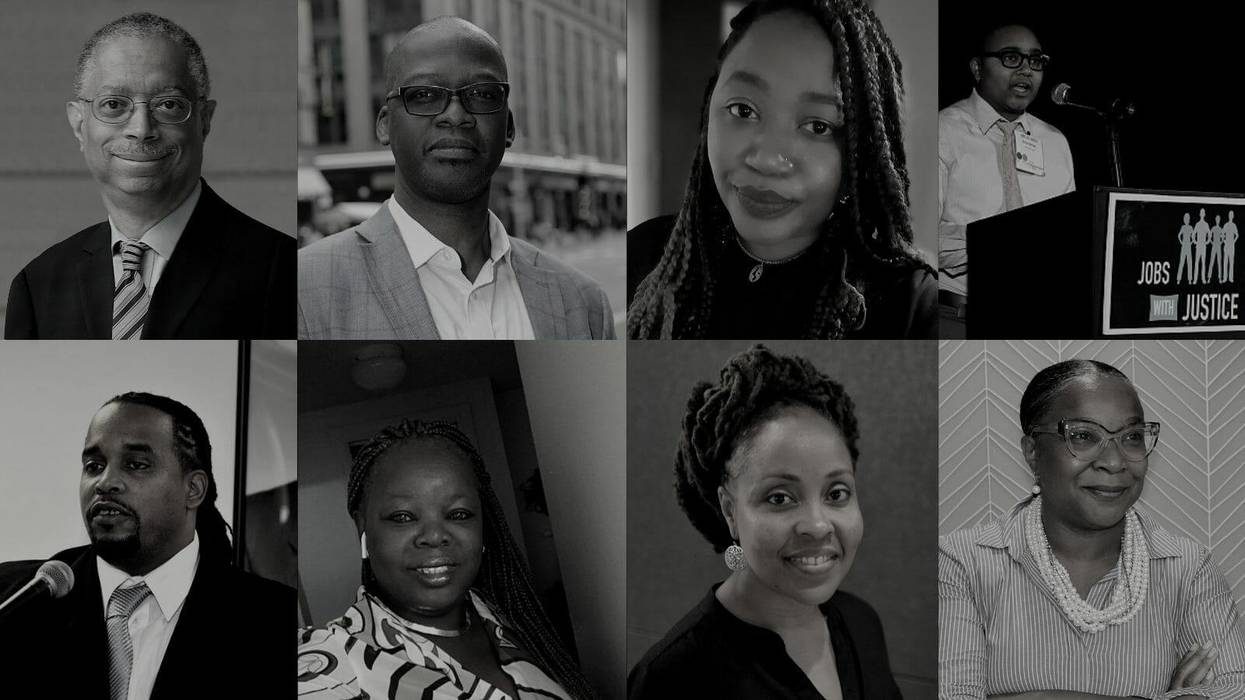 Collage of black labor leaders