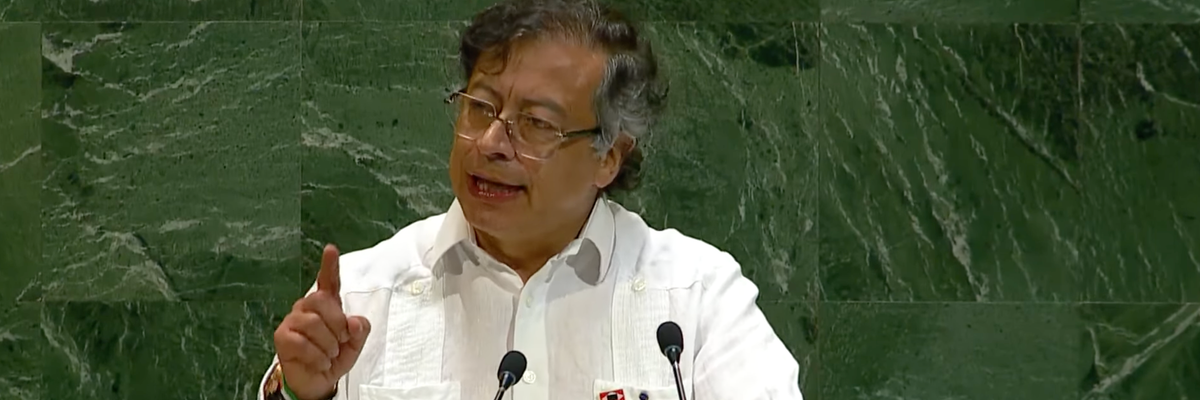 Colombian President Gustavo Petro addresses the 2025 UN General Assembly