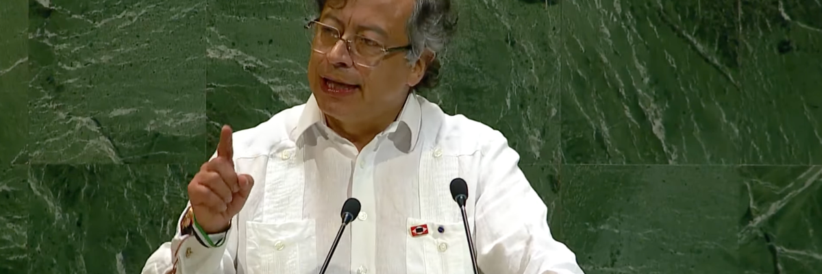 Colombian President Gustavo Petro addresses the 2025 UN General Assembly