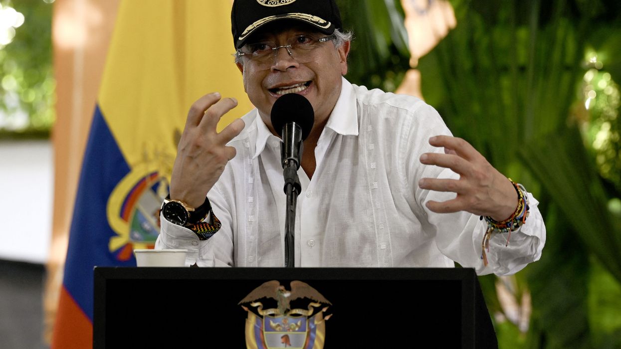 Colombian President Gustavo Petro speaks