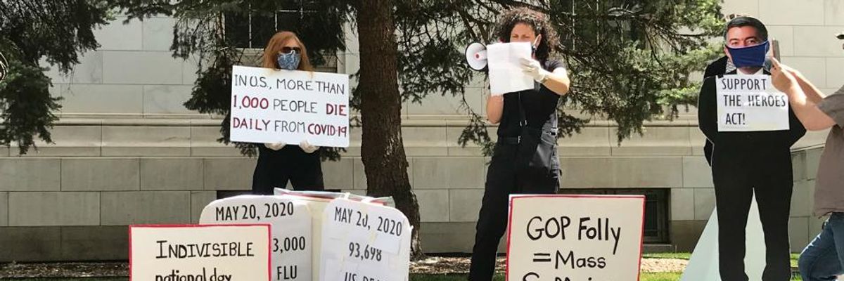 National Day of Mourning Slams Trump and GOP's Failed Covid-19 Response as US Death Toll Nears 100,000