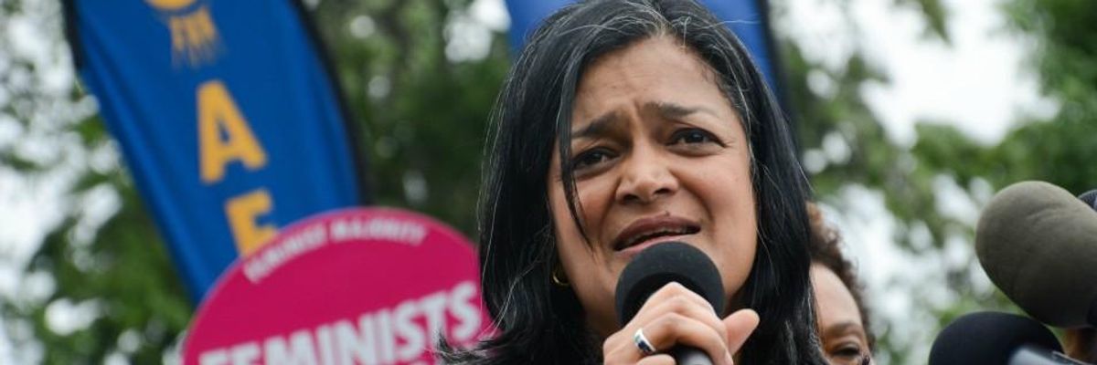 Medicare for All Sponsor Rep. Jayapal Challenges Biden's Comments on Labor Unions and Health Insurance