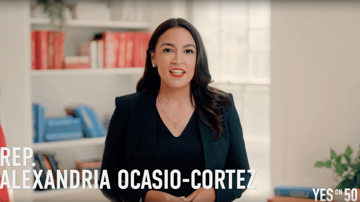 Congresswoman Alexandria Ocasio-Cortez appeared in a video endorsing California's Proposition 50