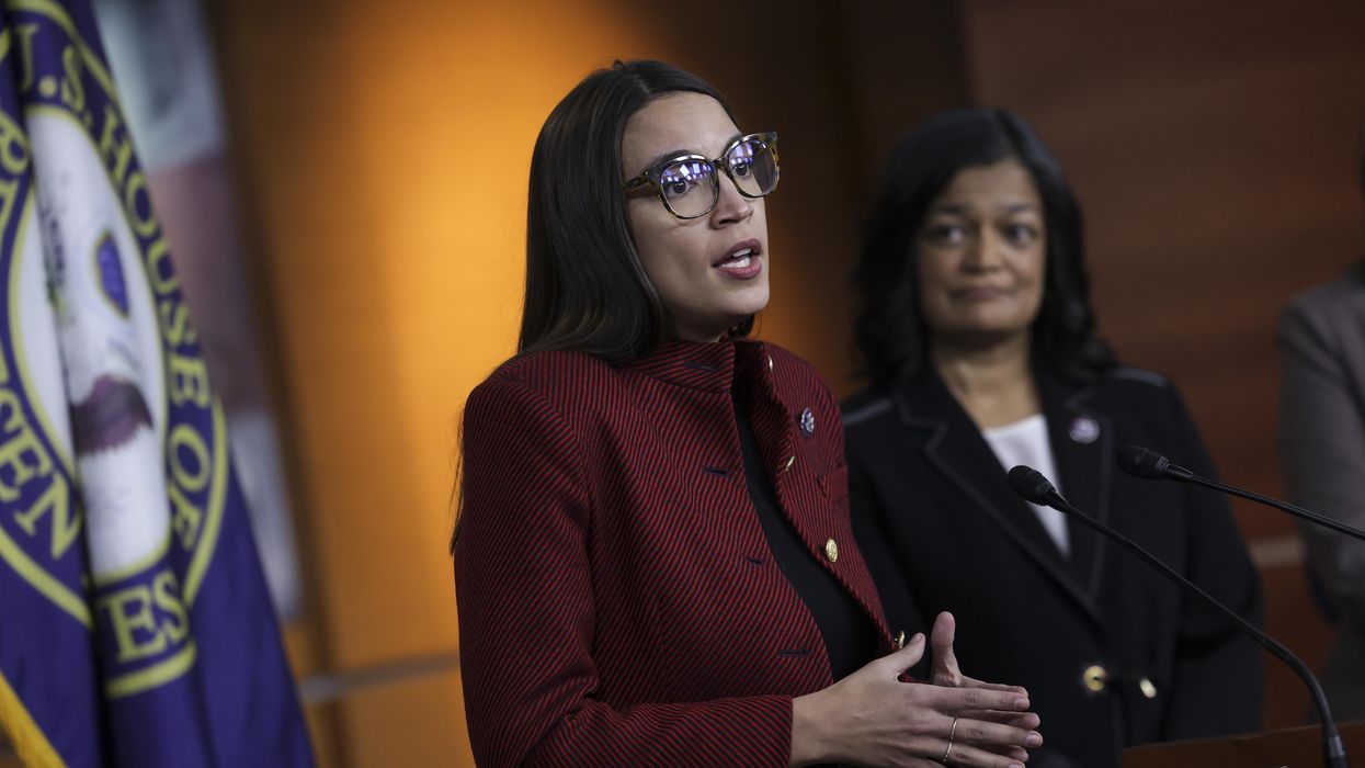 Congresswomen Alexandria Ocasio-Cortez and Pramila Jayapal