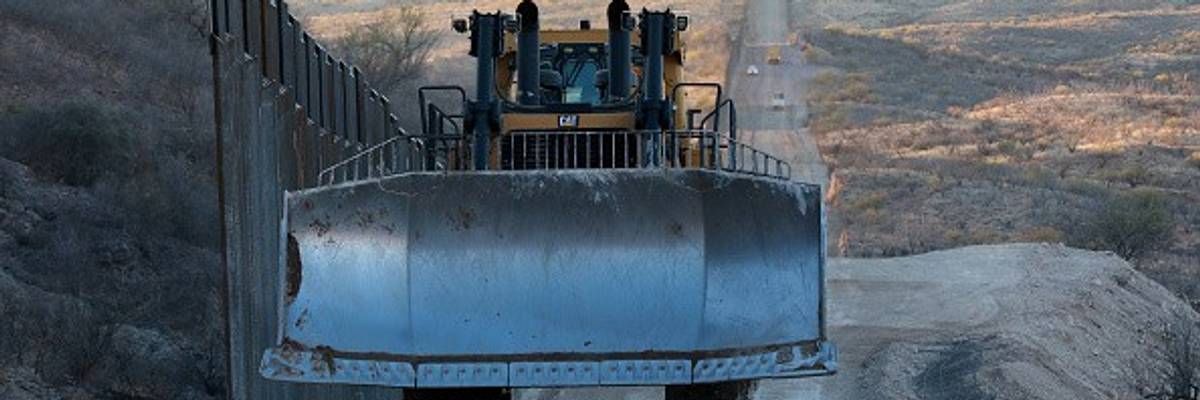 Construction continues along the border wall