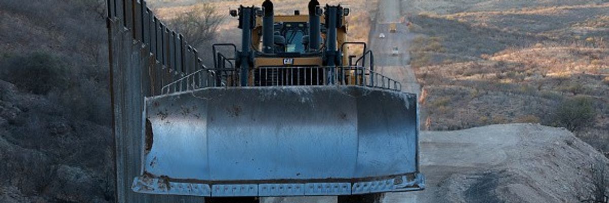 Construction continues along the border wall