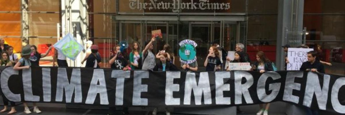 'Report the Urgency! This Is a Climate Emergency!': 70 Arrested Outside New York Times Demanding Paper Treat Climate Like the Crisis It Is