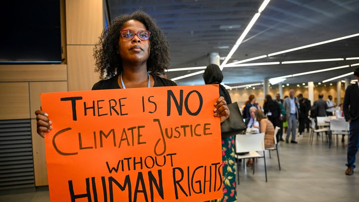 COP28 climate justice and human rights protest