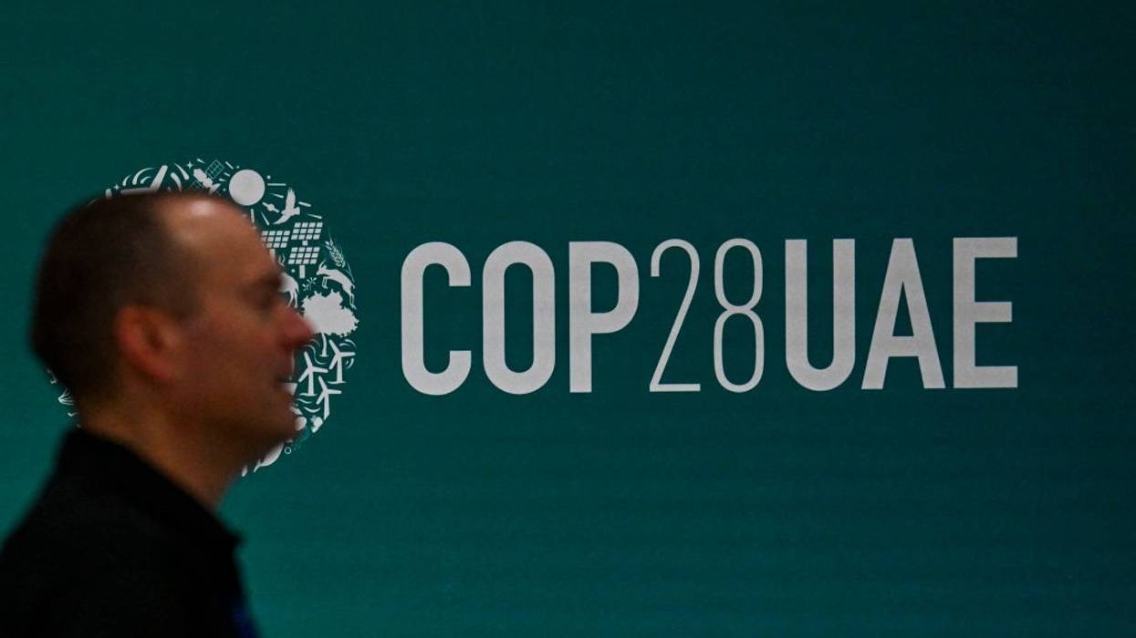 COP28 logo in Dubai