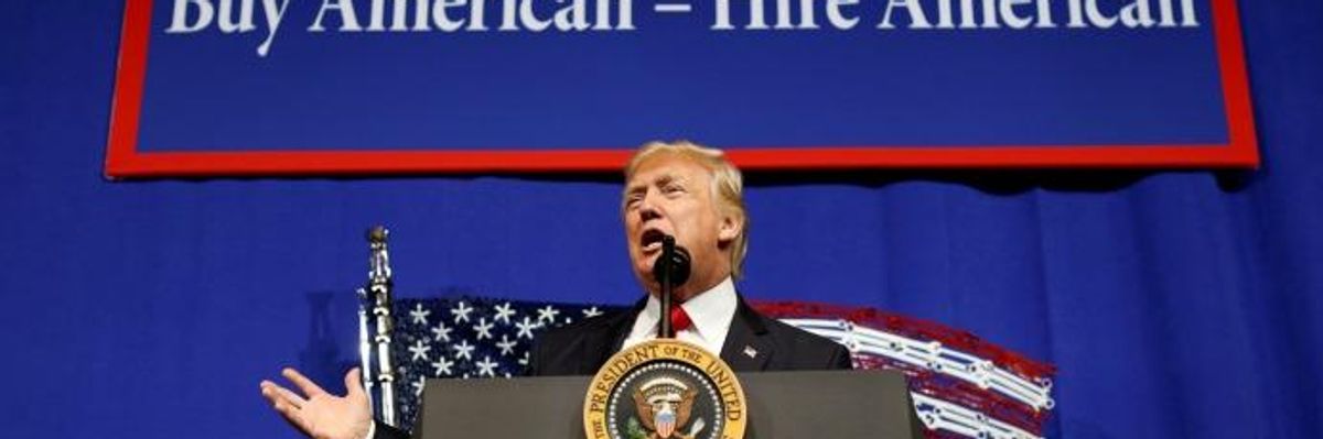 Betraying 'Hire American' Pledge, Trump Rewards Companies Offshoring US Jobs