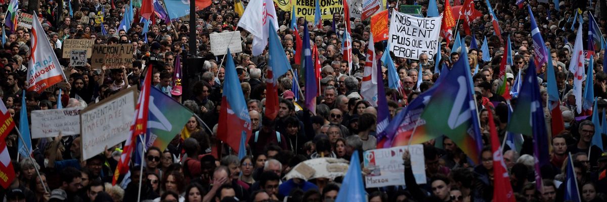 Cost of living protest in Paris