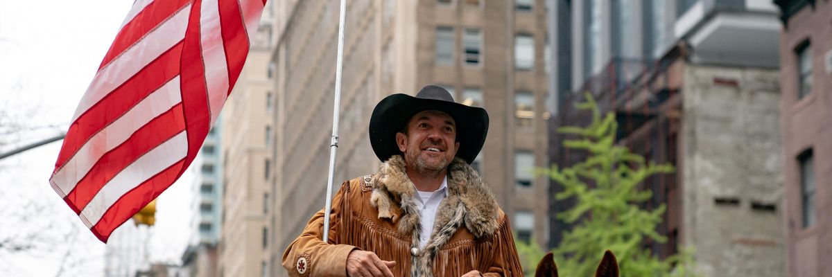 Couy Griffin on horseback