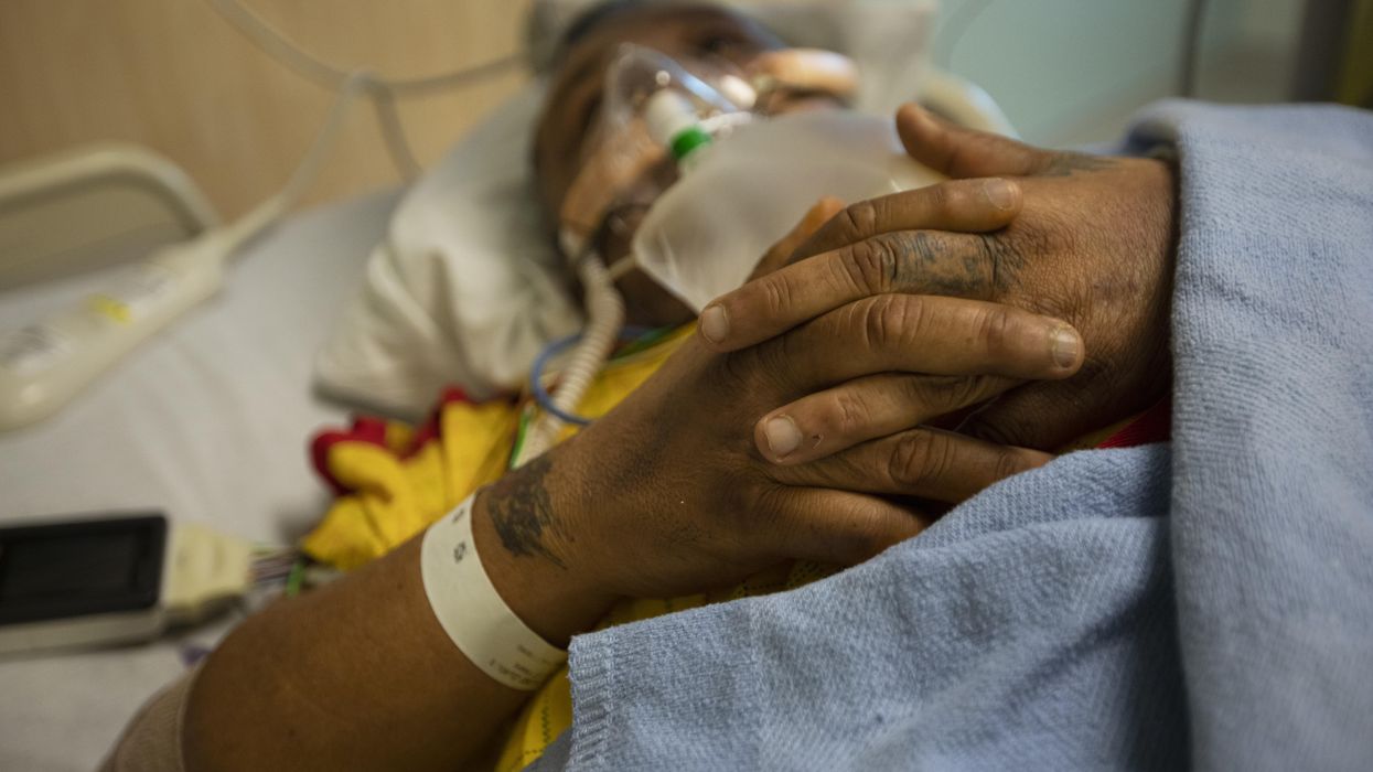 Covid-19 patient in Los Angeles hospital