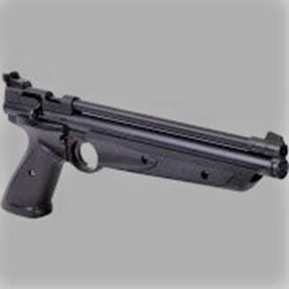 Crossman P1322 American Classic Multi Pump Pneumatic .22-Caliber Pellet Air Pistol, Black. Available on Amazon for $49.99