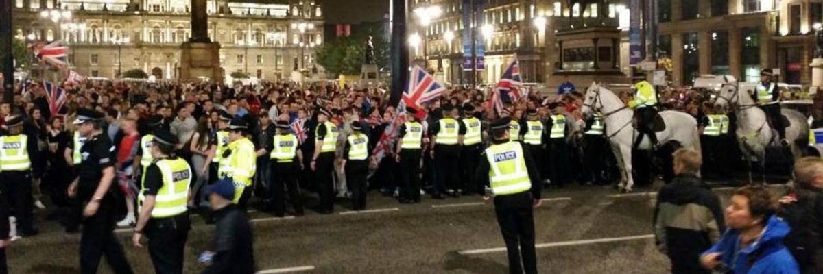 Clashes Erupt in Glasgow Square Following Pro-UK Vote