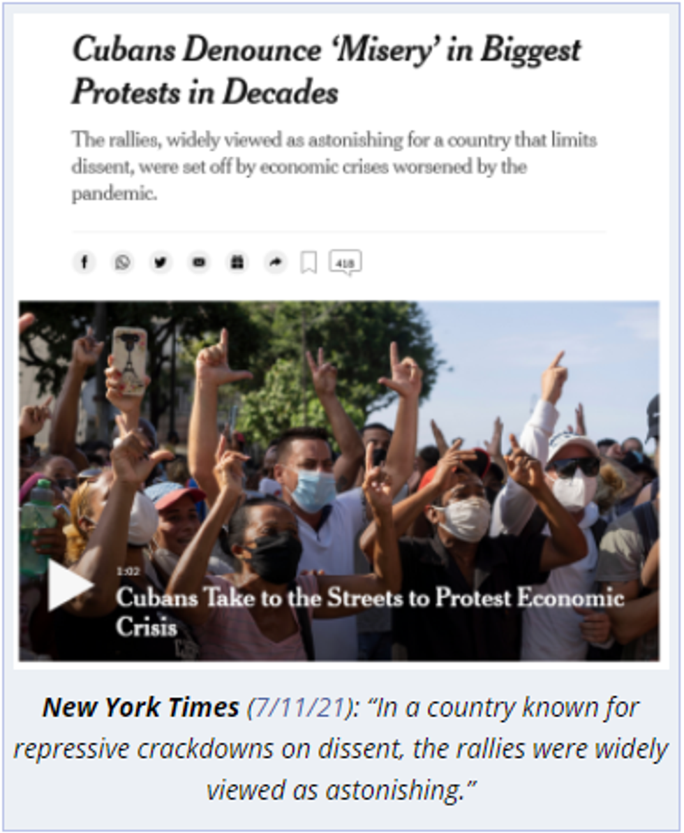cuba july 2021 nyt
