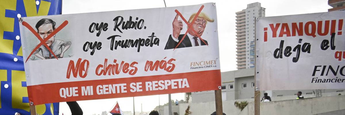 Cubans protest Trump and Rubio