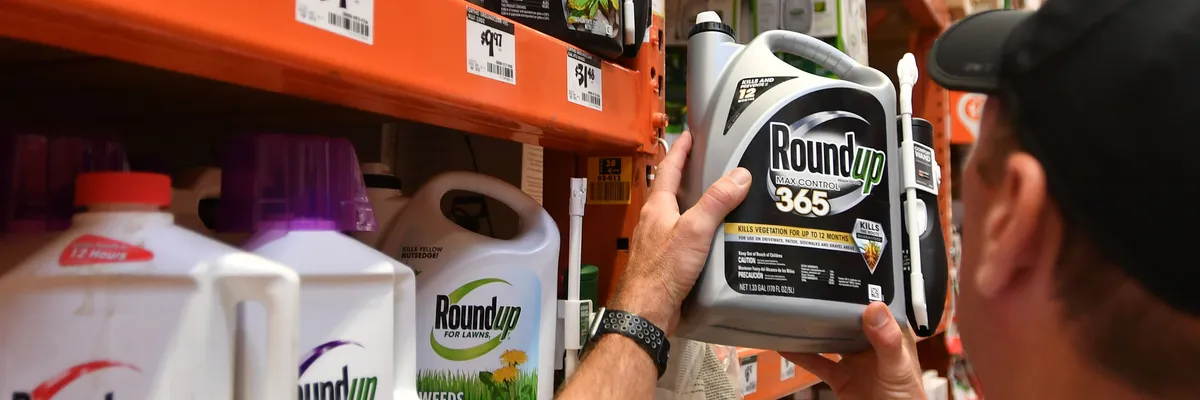 Customer Gary Harms shops for Roundup products