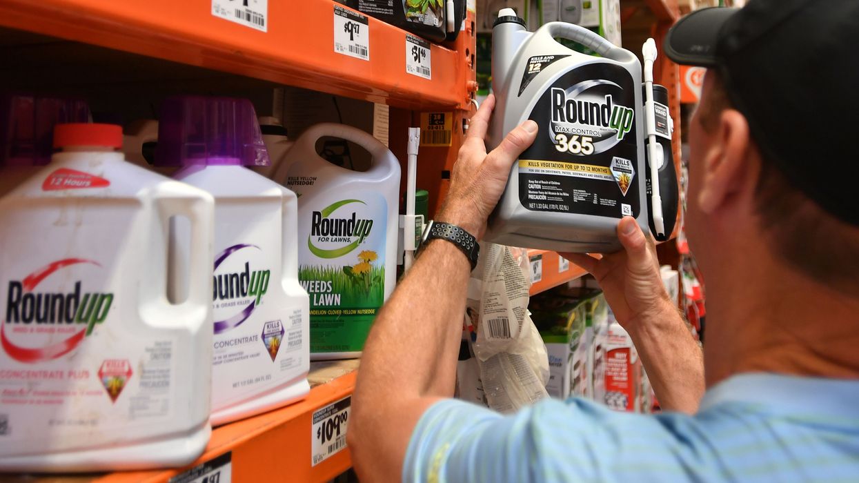 Customer Gary Harms shops for Roundup products