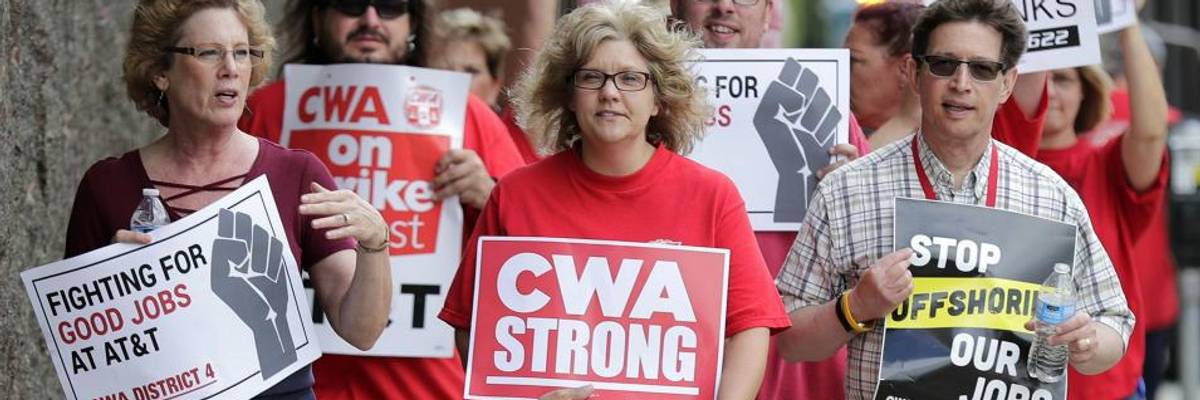 CWA members in Wisconsin on strike